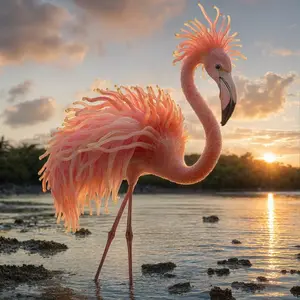 Flamingo + Sea anemone